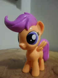 Size: 3120x4160 | Tagged: safe, derpibooru import, photographer:apex soundwave, scootaloo, pegasus, pony, collectible, female, filly, funko, irl, mare, photo, small, solo, toy, vinyl collectible, vinyl figure