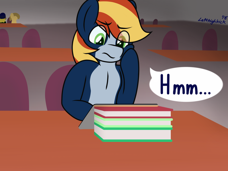 Size: 2048x1536 | Tagged: safe, artist:lefthighkick, derpibooru import, oc, oc:lefthighkick, pony, classroom, cute, ipad, textbook