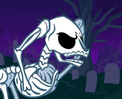 Size: 850x689 | Tagged: safe, artist:earth_pony_colds, derpibooru import, pony, skeleton pony, angry, bone, gravestone, graveyard, meme, ribcage, skeleton, sketch, skull, tree