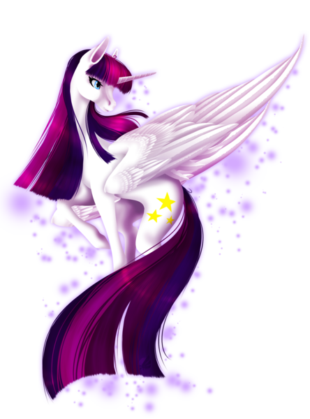 Size: 1837x2480 | Tagged: safe, artist:oneiria-fylakas, derpibooru import, oc, oc:twily star, unofficial characters only, alicorn, pony, alicorn oc, female, horn, mare, simple background, solo, transparent background, wings