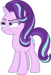 Size: 1679x2449 | Tagged: safe, artist:frownfactory, derpibooru import, editor:axal-5, starlight glimmer, pony, unicorn, school raze, .svg available, angry, annoyed, black background, creepy, female, frown, horn, inverted mouth, mare, simple background, smiling, solo, starlight is not amused, svg, transparent background, unamused, vector