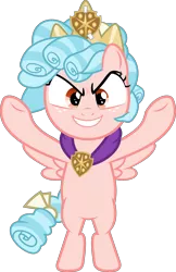 Size: 5516x8533 | Tagged: safe, artist:jhayarr23, derpibooru import, cozy glow, pegasus, pony, school raze, absurd resolution, cozy glow is best facemaker, crazy glow, crown, evil, female, filly, foal, insanity, jewelry, pure concentrated unfiltered evil of the utmost potency, pure unfiltered evil, regalia, simple background, solo, transparent background, vector