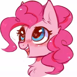 Size: 1080x1080 | Tagged: safe, artist:pesty_skillengton, derpibooru import, pinkie pie, earth pony, pony, bust, chest fluff, cute, diapinkes, ear fluff, female, heart eyes, mare, open mouth, portrait, solo, wingding eyes