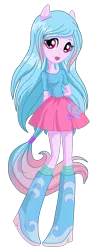 Size: 1085x2660 | Tagged: safe, artist:rosesweety, derpibooru import, equestria girls, boots, clothes, lily mermaid, long hair, pleated skirt, ponytail, regal academy, shoes, simple background, skirt, socks, transparent background, vector