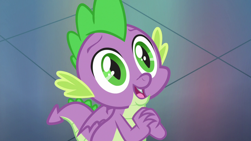 Size: 1280x720 | Tagged: safe, derpibooru import, screencap, spike, dragon, father knows beast, adorable face, baby, baby dragon, begging, big eyes, claws, cute, eyebrows, fangs, folded wings, green eyes, hands together, logo, looking up, male, puppy dog eyes, smiling, solo, spikabetes, tile, twilight's castle, watermark, winged spike, wings