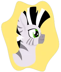 Size: 3000x3534 | Tagged: safe, artist:alltimemine, derpibooru import, oc, oc:xenith, unofficial characters only, zebra, fallout equestria, fanfic, abstract background, bust, fanfic art, female, image, inkscape, lineless, mare, png, portrait, profile, simple background, smiling, solo, transparent background, vector