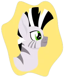 Size: 3000x3534 | Tagged: abstract background, alternate version, artist:alltimemine, bust, derpibooru import, fallout equestria, fanfic, fanfic art, female, inkscape, lineless, mare, oc, oc:xenith, portrait, profile, safe, simple background, smiling, solo, transparent background, unofficial characters only, vector, zebra