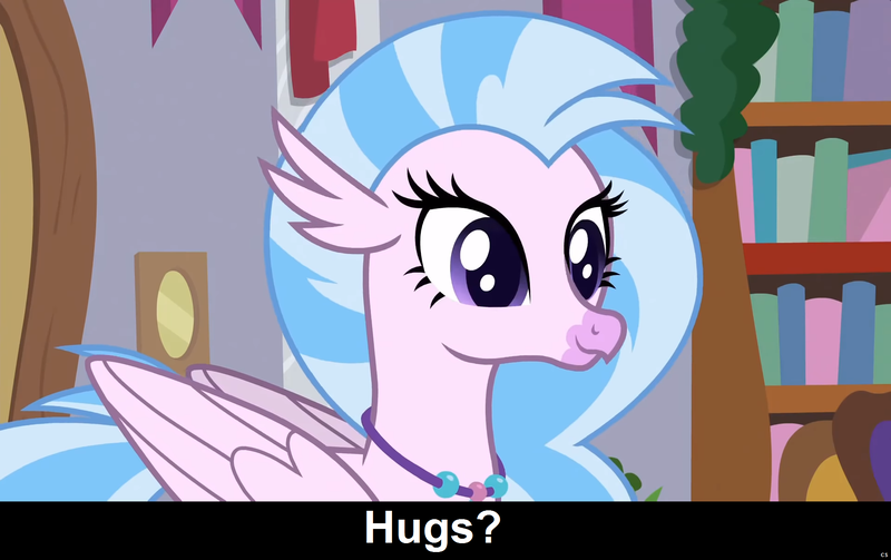 Size: 1920x1206 | Tagged: bronybait, caption, cs captions, cute, derpibooru import, diastreamies, female, hippogriff, hug request, hugs needed, safe, silverstream