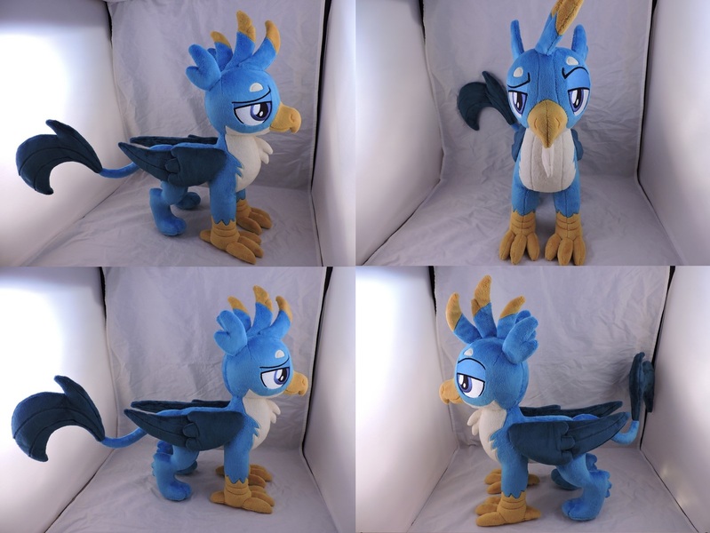 Size: 1597x1199 | Tagged: safe, artist:little-broy-peep, derpibooru import, gallus, gryphon, folded wings, irl, male, photo, plushie, standing, wings