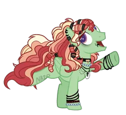 Size: 1459x1339 | Tagged: safe, artist:owl-clockwork, derpibooru import, oc, unnamed oc, pegasus, pony, base used, bracelet, choker, dreadlocks, ear piercing, jewelry, lip piercing, male, necklace, offspring, parent:tree hugger, parent:zephyr breeze, parents:zephyrhugger, piercing, signature, simple background, solo, stallion, transparent background, watermark