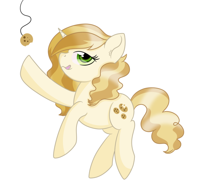 Size: 3000x2700 | Tagged: safe, artist:rainbowtashie, derpibooru import, sweet biscuit, pony, unicorn, adorabiscuit, bedroom eyes, cookie, cute, ear fluff, female, food, licking, licking lips, mare, reaching, simple background, solo, tongue out, transparent background