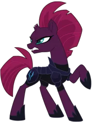 Size: 7702x10128 | Tagged: safe, artist:ejlightning007arts, derpibooru import, tempest shadow, pony, unicorn, my little pony: the movie, absurd resolution, armor, broken horn, eye scar, female, horn, raised hoof, scar, simple background, transparent background, vector