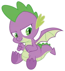 Size: 4049x4439 | Tagged: absurd resolution, artist:dragonchaser123, claws, derpibooru import, dragon, dragon wings, father knows beast, male, safe, simple background, sitting, smiling, solo, spike, transparent background, underfoot, vector, winged spike, wings