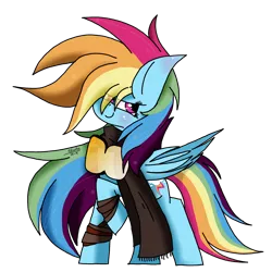 Size: 5000x5000 | Tagged: safe, artist:starlythesillyartist, derpibooru import, rainbow dash, pegasus, pony, absurd resolution, alternate hairstyle, alternate universe, clothes, goggles, scarf, simple background, solo, transparent background