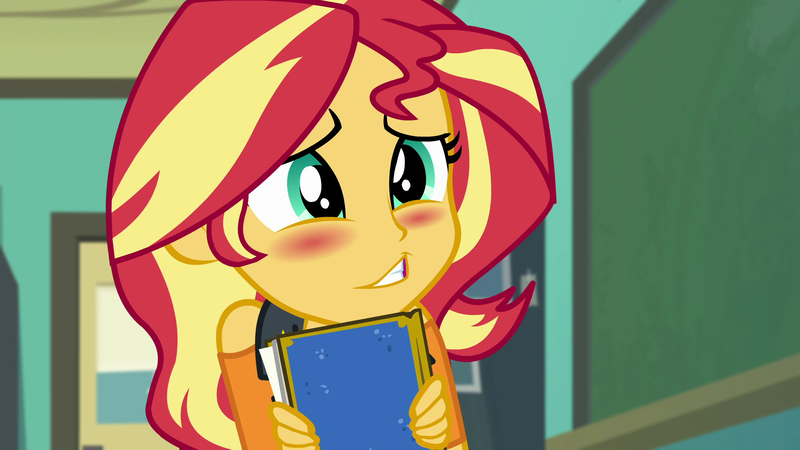 Size: 1920x1080 | Tagged: safe, derpibooru import, screencap, sunset shimmer, equestria girls, equestria girls series, forgotten friendship, blushing, female, solo