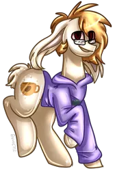 Size: 1117x1661 | Tagged: safe, artist:juliamity, derpibooru import, oc, unofficial characters only, earth pony, pony, clothes, ear fluff, eye clipping through hair, glasses, hair over one eye, hoodie, long ears, male, signature, simple background, solo, stallion, transparent background