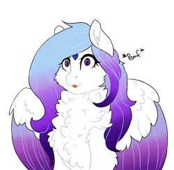 Size: 3060x2994 | Tagged: safe, artist:nightskrill, artist:royalwolf1111, derpibooru import, oc, oc:cosmic harmony, oc:melody shard, unofficial characters only, pegasus, pony, :p, cheek fluff, chest fluff, colored wings, cute, death by cute, derp, female, fluffy, gem, gradient mane, gradient wings, mare, pomf, shrunken pupils, silly, simple background, solo, tongue out, transparent background, weapons-grade cute, wings