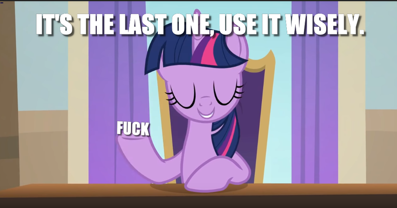 Size: 991x519 | Tagged: actually giving a fuck, alicorn, a rockhoof and a hard place, caption, chair, derpibooru import, edit, edited screencap, eyes closed, fucks given, image macro, meme, safe, screencap, solo, text, twilight sparkle, twilight sparkle (alicorn), vulgar