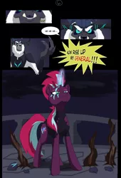 Size: 4750x7000 | Tagged: absurd resolution, alternate ending, alternate timeline, alternate universe, alternate version, artist:chedx, bad end, comic, comic:the storm kingdom, crystal of light, derpibooru import, eye scar, female, general tempest shadow, my little pony, my little pony: the movie, parallel universe, safe, scar, storm king, tempest gets her horn back, tempest shadow, the bad guy wins