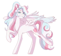 Size: 1024x945 | Tagged: safe, artist:delzol, derpibooru import, star catcher, pegasus, pony, female, g3, g3 to g4, generation leap, mare, offspring, parent:princess cadance, parent:shining armor, parents:shiningcadance, simple background, solo, transparent background