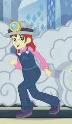 Size: 258x441 | Tagged: safe, derpibooru import, screencap, nolan north, equestria girls, equestria girls series, opening night, background human, clothes, cropped, male, pants, shoes, smiling, solo