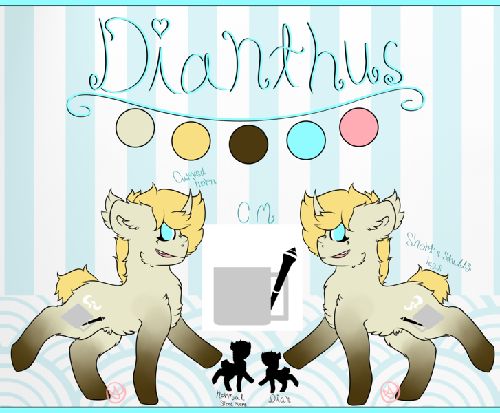 Size: 6300x5200 | Tagged: safe, artist:diane-thorough, derpibooru import, oc, unofficial characters only, pony, unicorn, absurd resolution, cheek fluff, chest fluff, curved horn, ear fluff, female, fluffy, horn, short legs, short tail, solo