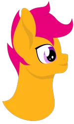 Size: 1790x3000 | Tagged: safe, artist:alltimemine, derpibooru import, scootaloo, pegasus, pony, bust, female, filly, foal, lineless, portrait, profile, simple background, solo, transparent background