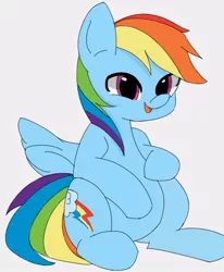 Size: 710x860 | Tagged: safe, artist:manachaaaaaaaa, derpibooru import, rainbow dash, pegasus, pony, cute, female, mare, open mouth, simple background, sitting, smiling, solo, white background