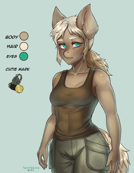 Size: 2550x3300 | Tagged: anthro, anthro oc, artist:tawni-tailwind, clothes, cutie mark, derpibooru import, female, mare, muscles, oc, oc:gilded shilling, older, pirate, ponytail, reference, reference sheet, safe, solo, tanktop, unofficial characters only