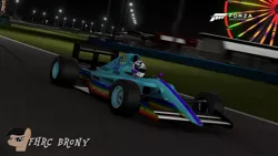 Size: 1440x810 | Tagged: artist:forzaveteranenigma, car, daytona international speedway, derpibooru import, driving, fanfic:equestria motorsports, ferrari, formula 1, forza motorsport 6, rainbow dash, safe