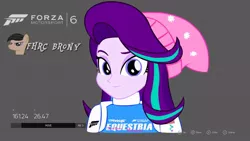 Size: 676x380 | Tagged: safe, artist:forzaveteranenigma, derpibooru import, starlight glimmer, equestria girls, forza motorsport 6, solo