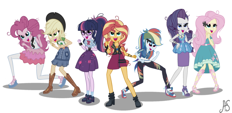 Size: 3201x1569 | Tagged: safe, artist:hk-bases, artist:sparkling-sunset-s08, derpibooru import, mean applejack, mean fluttershy, mean pinkie pie, mean rainbow dash, mean rarity, mean twilight sparkle, sci-twi, sunset shimmer, twilight sparkle, equestria girls, equestria girls series, the mean 6, bandana, base used, boots, bracelet, clone, clone six, clothes, converse, cowboy hat, denim skirt, dress, equestria girls-ified, feet, female, freckles, glasses, hat, headband, high heel boots, high heels, jacket, jewelry, leather jacket, leggings, mean sci-twi, mean sunset shimmer, messy mane, open mouth, pantyhose, sandals, shoes, simple background, skirt, sneakers, socks, stetson, transparent background, vector