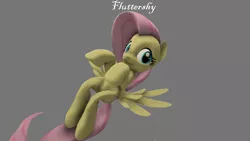 Size: 1920x1080 | Tagged: safe, derpibooru import, fluttershy, pegasus, pony, 3d, cute, desktop background, female, gray background, mare, pixel art, simple background, solo, source filmmaker, wallpaper