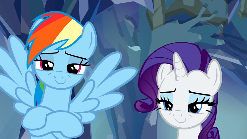 Size: 1920x1080 | Tagged: derpibooru import, lidded eyes, rainbow dash, rarity, safe, screencap, what lies beneath