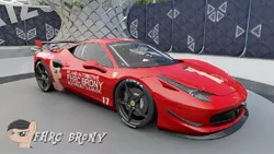 Size: 720x405 | Tagged: artist:forzaveteranenigma, car, derpibooru import, fanfic:equestria motorsports, ferrari, ferrari 458 italia, forza horizon, oc, oc:assetto-forza massimo, safe, screencap