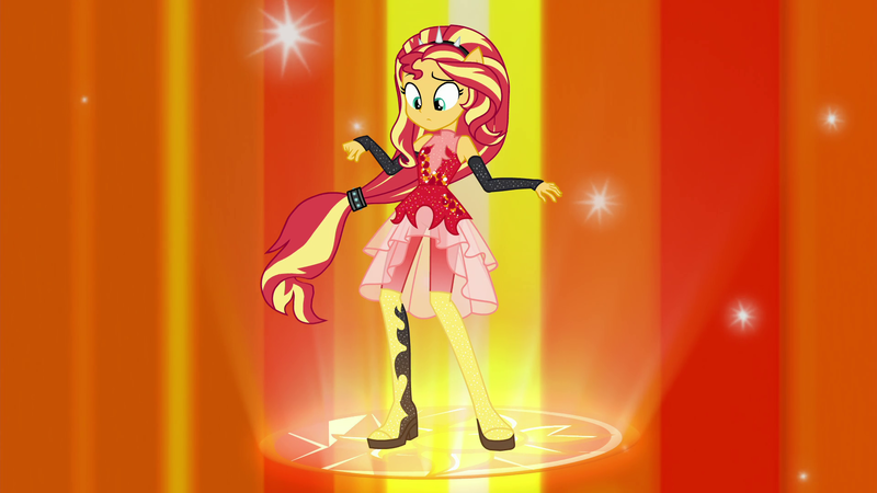 Size: 1920x1080 | Tagged: safe, derpibooru import, screencap, sunset shimmer, equestria girls, equestria girls series, forgotten friendship, ponied up, solo, super sentai stance