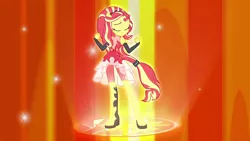 Size: 1920x1080 | Tagged: safe, derpibooru import, screencap, sunset shimmer, equestria girls, equestria girls series, forgotten friendship, ponied up, solo, super sentai stance