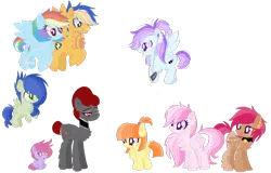 Size: 1024x656 | Tagged: safe, artist:kurosawakuro, artist:selenaede, derpibooru import, flash sentry, rainbow dash, oc, oc:bolt, oc:karen, oc:rosemary, oc:sky cloud, oc:sky ride, oc:watermelon, oc:wonder, earth pony, pegasus, pony, adopted offspring, alternate hairstyle, alternate universe, armband, base used, chest fluff, choker, colt, ear piercing, earbuds, earring, family, father and child, father and daughter, father and mother, father and son, female, filly, flashdash, flying, jewelry, lip piercing, male, mare, mother and child, mother and daughter, mother and father, mother and son, nose piercing, nose ring, offspring, parent:flash sentry, parent:rainbow dash, parents:flashdash, pet tag, piercing, raised hoof, scar, shipping, simple background, stallion, straight, stubble, tattoo, transparent background, unshorn fetlocks, wall of tags, wristband