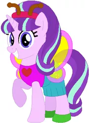 Size: 291x401 | Tagged: safe, artist:selenaede, artist:user15432, derpibooru import, starlight glimmer, butterfly, butterfly pony, hybrid, pony, unicorn, antenna, antennae, base used, butterfly costume, butterfly wings, clothes, costume, cute, halloween, halloween costume, hasbro, hasbro studios, holiday, shoes, simple background, solo, white background, wings
