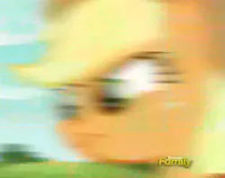 Size: 679x537 | Tagged: episode needed, safe, derpibooru import, screencap, applejack, earth pony, pony, blurry, discovery family logo, female, freeze frame, great moments in animation, mare, motion blur, solo