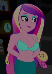 Size: 844x1212 | Tagged: suggestive, derpibooru import, edit, edited screencap, editor:ah96, screencap, princess cadance, equestria girls, friendship games, arm behind back, belly button, bra, breast edit, breasts, busty princess cadance, cleavage, clothes, cropped, dean cadance, female, hands behind back, sexy, skirt, solo, solo female, stupid sexy princess cadance, underwear, underwear edit