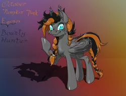 Size: 1600x1223 | Tagged: safe, artist:ravvij, derpibooru import, oc, oc:october equinox, unofficial characters only, bat, bat pony, pony, vampire, vampony, :t, bat pony oc, bat wings, bounty hunter, bracelet, braid, braided tail, butt, cheek fluff, chest fluff, collar, cute, ear fluff, ear freckles, ear piercing, ear tufts, eyebrow piercing, eyelashes, fangs, female, fluffy, food, freckles, goth, gradient background, halloween, highlights, holiday, hoof over mouth, jewelry, leg fluff, looking at you, mane, mare, moon, ocbetes, piercing, plot, punk, raised hoof, reference sheet, shoulder fluff, slit eyes, smiling, solo, spiked collar, spiked wristband, spread wings, tail, tail wrap, text, two toned mane, wall of tags, wing fluff, wing freckles, wings, wip, wristband