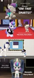 Size: 1920x4320 | Tagged: 3d, alexander hamilton, artist:red4567, comic, comic:princess punny heart 2, derpibooru import, diaper, grand galloping gala, jacksfilms, lego, modern art, pound cake, princess flurry heart, safe, shining armor, source filmmaker, spy, squares, stepping on a lego, team fortress 2