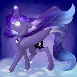 Size: 3000x3000 | Tagged: alicorn, artist:royalwolf1111, beautiful, derpibooru import, dream realm, glowing eyes, princess luna, safe, solo