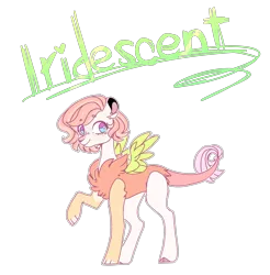 Size: 2816x2867 | Tagged: artist:enifersuch, derpibooru import, draconequus, female, hybrid, interspecies offspring, oc, oc:iridescent, offspring, parent:discord, parent:fluttershy, parents:discoshy, safe, simple background, solo, transparent background