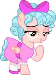 Size: 903x1200 | Tagged: safe, artist:cloudyglow, derpibooru import, cozy glow, pegasus, pony, what lies beneath, bow, cats don't dance, clothes, cozybetes, crossover, cute, darla dimple, female, filly, freckles, hair bow, simple background, smiling, solo, trace, transparent background