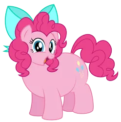 Size: 2944x2970 | Tagged: safe, artist:aleximusprime, derpibooru import, pinkie pie, earth pony, pony, flurry heart's story, adorafatty, bio in description, bow, chubbie pie, chubby, cute, diapinkes, fat, female, future, happy, mare, older, older pinkie pie, plump, pudgy pie, simple background, solo, thick, transparent background