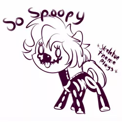 Size: 1700x1700 | Tagged: safe, artist:jen-neigh, derpibooru import, oc, oc:jen-neigh, unofficial characters only, earth pony, pony, :p, clothes, costume, female, silly, skeleton costume, solo, spoopy, tongue out