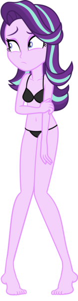 Size: 3000x11436 | Tagged: safe, artist:aqua-pony, artist:gabosor, derpibooru import, edit, edited edit, editor:marno, editor:slayerbvc, vector edit, starlight glimmer, equestria girls, mirror magic, spoiler:eqg specials, absurd resolution, barefoot, black underwear, bra, breasts, clothes, embarrassed, feet, female, panties, show accurate, simple background, solo, thong, transparent background, underwear, underwear edit, vector