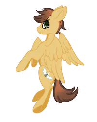 Size: 2400x3000 | Tagged: safe, artist:silverkitsune84, derpibooru import, oc, oc:krafty kitsune, unofficial characters only, pegasus, pony, cute, cutie mark, looking back, male, simple background, solo, transparent background, wings